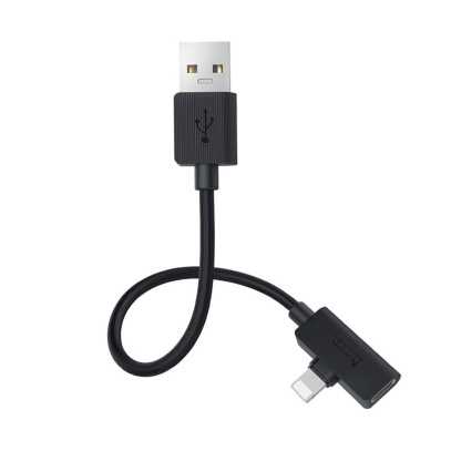 Адаптер hoco. 2в1 USB + Lighting (LS9) Черный