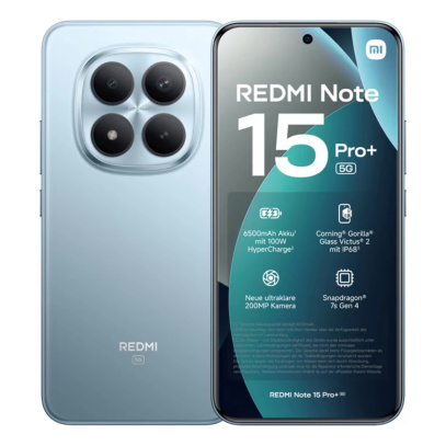 Xiaomi Redmi Note 15 Pro+ 5G 8/256Gb Glacier Blue, голубой