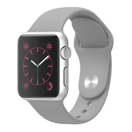 Силиконовый ремешок для Apple Watch 38/40/41 мм Grey, серый