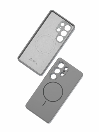 Чехол для Samsung Galaxy S24 Ultra c MagSafe Silicone Case Серый
