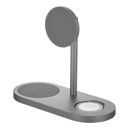 Беспроводное зарядное устройство uBear Stage Ultra 3в1 Qi2 Серый