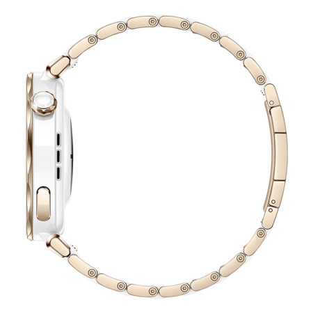 Умные часы HUAWEI Watch GT 5 Pro White, 42 мм, цвет корпуса белый/золотой, цвет ремешка белый/золотой