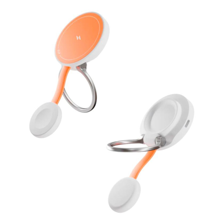 Беспроводное зарядное устройство для Apple Watch VLP LITE Snap Charger Duo USB-C Qi2 Оранжевый