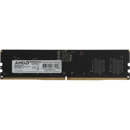 Оперативная память AMD Radeon (R558G4800U1S U) DDR5 8GB 4800MHz CL40 DIMM 1x8