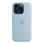 Чехол Silicone Case для Apple iPhone 15 Pro с MagSafe Light Blue, нежно голубой