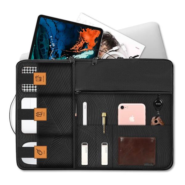 Сумка для ноутбуков 14″ WiWU Alpha Double Layer Sleeve Черный