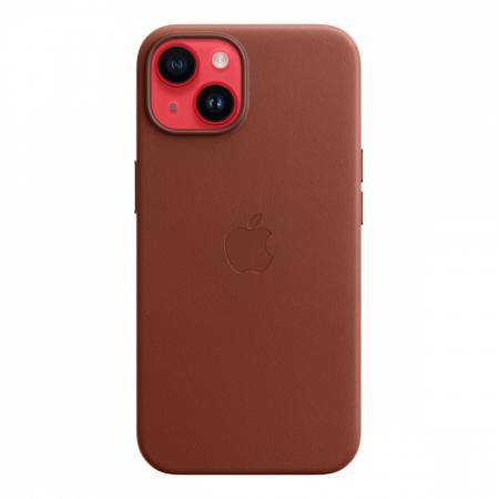 Чехол Leather Case MagSafe для Apple iPhone 14 «Umber»