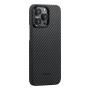 Чехол для iPhone 15 Pro Pitaka MagEZ Case 4 (KI1501P) Чёрно-серый