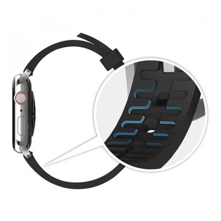 Ремешок Elago для Apple Watch 42/44/45 мм Sport Rubber strap (EAW-BAND-44BK) Черный