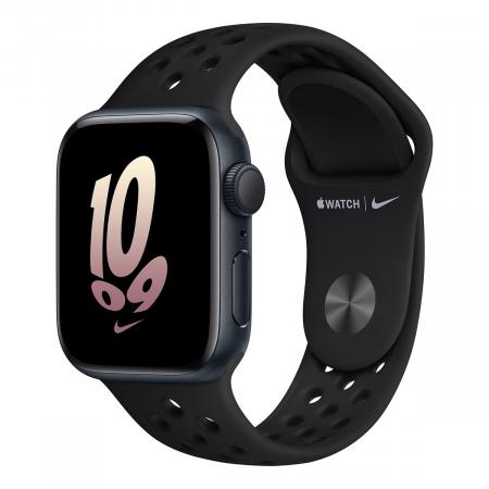 Apple Watch Nike SE (2022), 40 мм корпус из алюминия цвета «Midnight», ремешок Nike Sport Band размера S/M цвета «Black/Black»