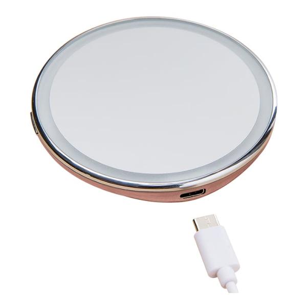 Зеркало косметическое Xiaomi Jordan & Judy LED Makeup Mirror с подсветкой (NV030) Розовое