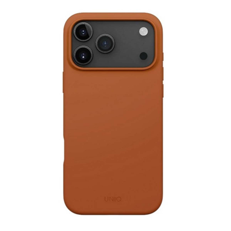Чехол для iPhone 17 Pro с MagSafe UNIQ LINO (IP6.3P(2025)-LINOMSORG) Sunset Orange, оранжевый