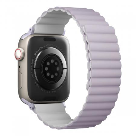 Ремешок UNIQ для Apple Watch 38/40/41 мм Revix reversible Magnetic (41MM-REVLILWHT) Сиреневый/Белый
